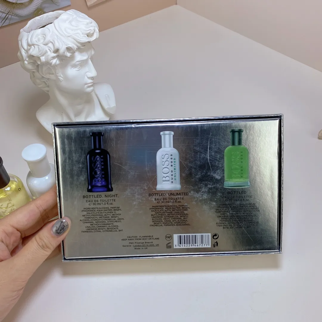 Hugo Boss Men's Chinese Sample Three Piece Set Perfume 30ml X 3 Pieces, With Nozzle Hugo Boss Men's Chinese Sample Three Piece Set Perfume 30ml X 3 Pieces, With Nozzle