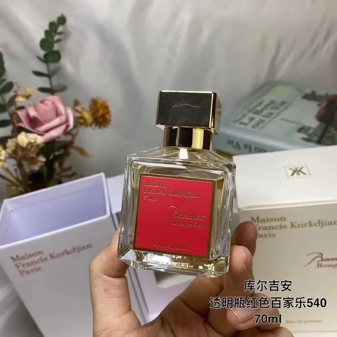 Maison Francis Kurkdjian Transparent Bottle Red Baccarat Rouge540 Baccarat Red Card Gambling Perfume 70ml