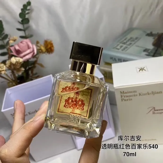Maison Francis Kurkdjian Transparent Bottle Red Baccarat Rouge540 Baccarat Red Card Gambling Perfume 70ml
