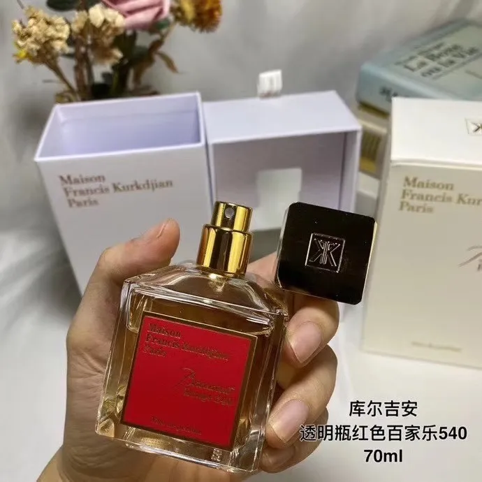 Maison Francis Kurkdjian Transparent Bottle Red Baccarat Rouge540 Baccarat Red Card Gambling Perfume 70ml